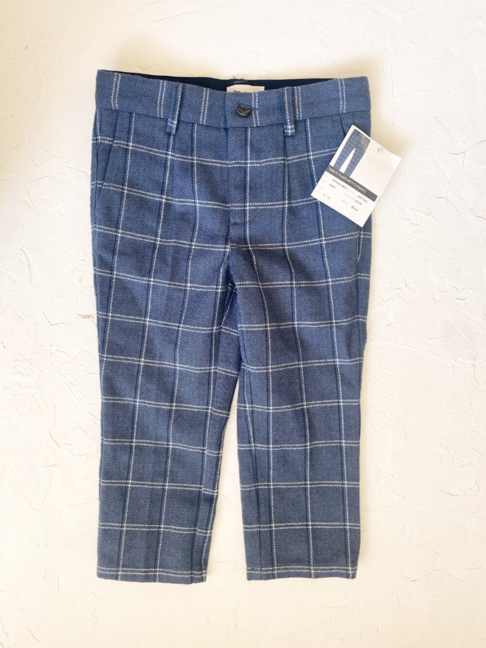 Miles the Label Blue Plaid Pants 2Y